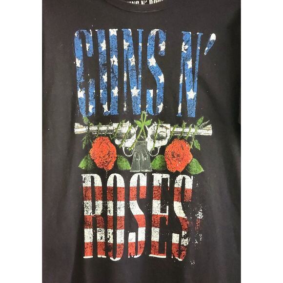 T-Shirt-Guns N' Roses-Logo-Rock Band-Vintage Band-Distressed Look-Size Woman MED - Picture 4 of 9